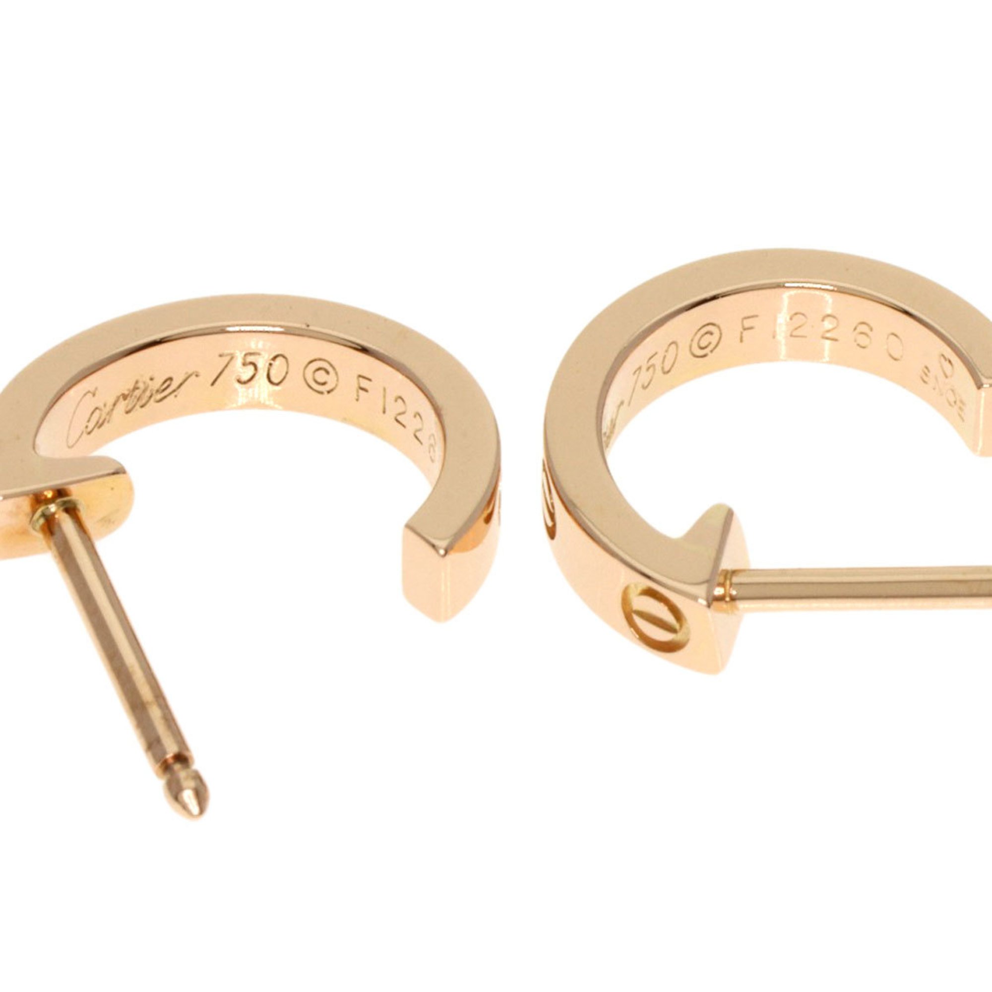 Cartier Love Earrings K18 Pink Gold Women's CARTIER