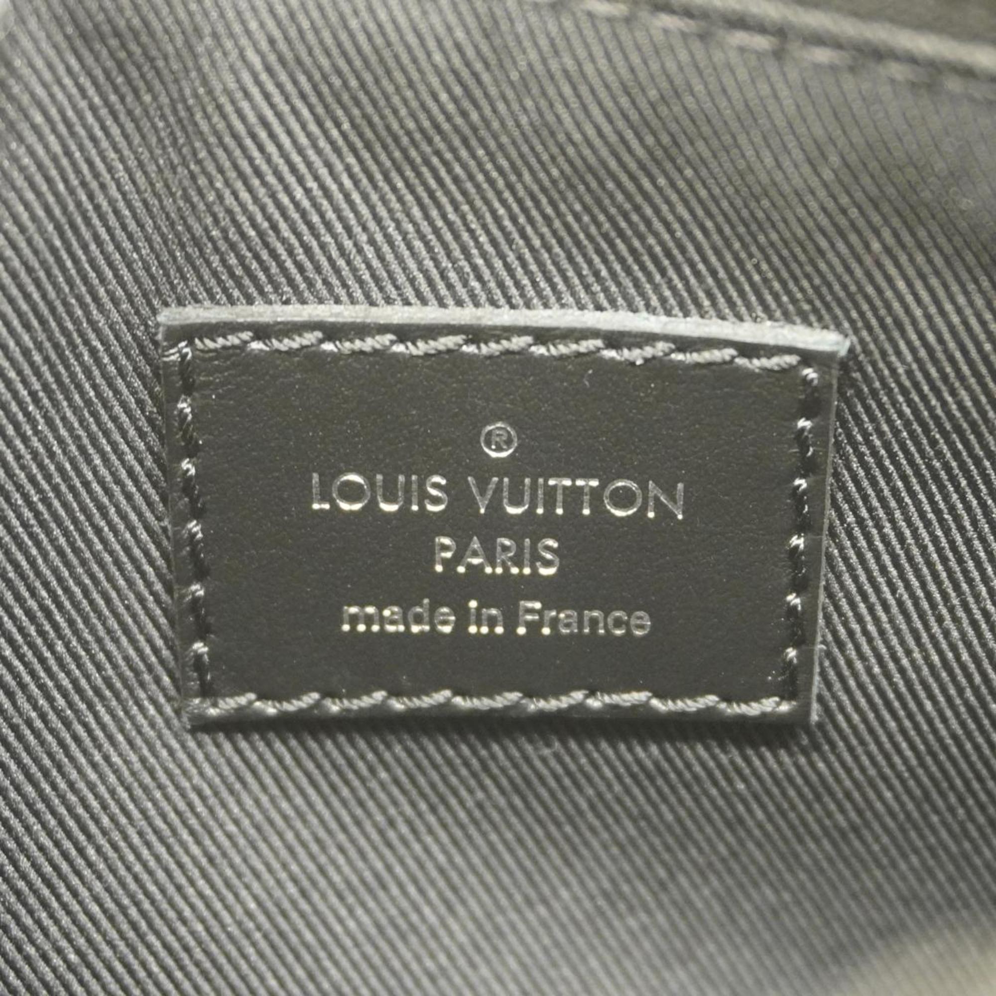 Louis Vuitton Shoulder Bag Monogram Eclipse Keepall Bandouliere 25 M46271 Black Grey Women's