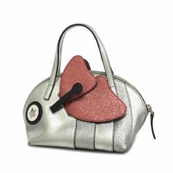 Gucci handbag 432698 leather silver ladies