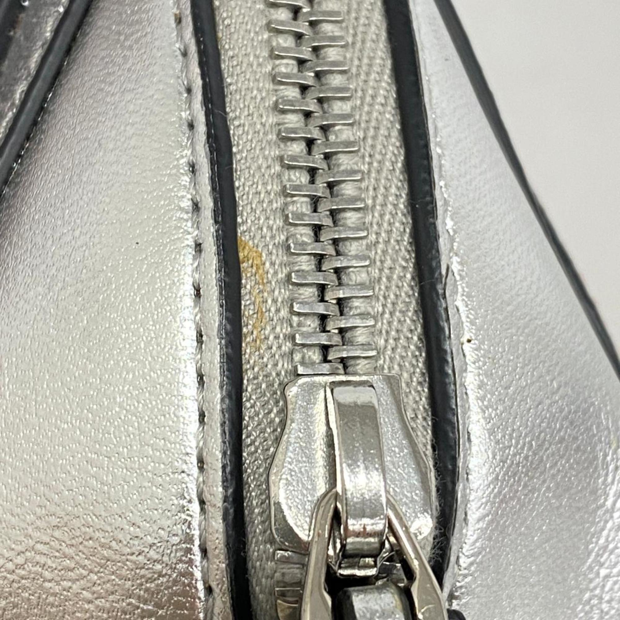 Gucci handbag 432698 leather silver ladies