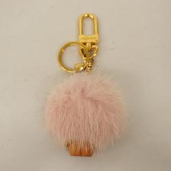 Louis Vuitton Keychain Porte Cle Vivienne M63095 Pink Gold Women's