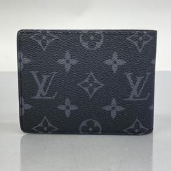 Louis Vuitton Wallet Monogram Eclipse Portefeuille Multiple M61695 Black Men's