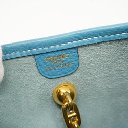 Hermes shoulder bag Vespa PM □C stamp Togo blue jean ladies