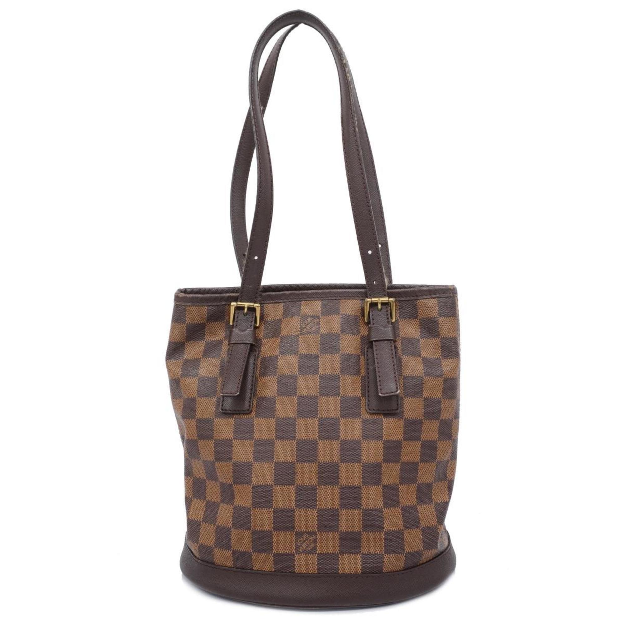 Louis Vuitton Tote Bag Damier Marais N42240 Ebene Ladies