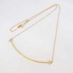 Tiffany Necklace T Smile Large K18YG Yellow Gold Ladies