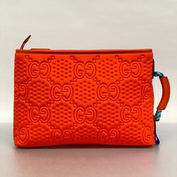 Gucci Clutch Bag GG Scuba 780273 Nylon Orange Men's