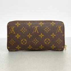 Louis Vuitton Long Wallet Monogram Zippy M60017 Brown Men's Women's