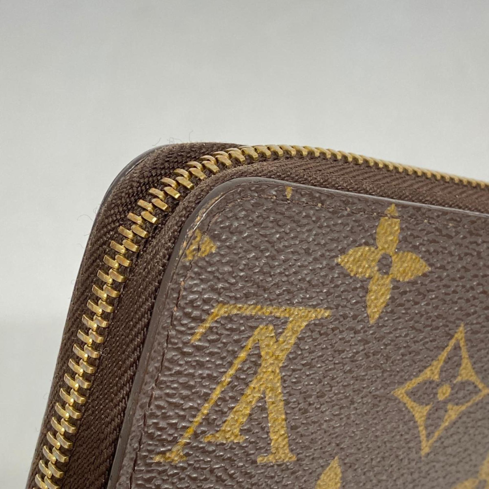 Louis Vuitton Long Wallet Monogram Zippy M60017 Brown Men's Women's