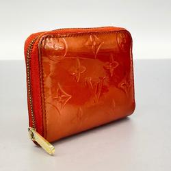 Louis Vuitton Wallets & Coin Cases Vernis Zippy Purse M93053 Orange Sunset Ladies