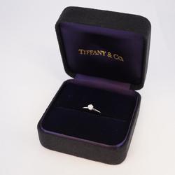 Tiffany Ring Solitaire 1PD Diamond Pt950 Platinum 0.24ct Ladies