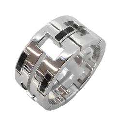 Cartier Ring Dragon Padlock K18WG White Gold Black Men's