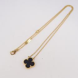 Van Cleef & Arpels Necklace Alhambra Onyx K18YG Yellow Gold Black Women's