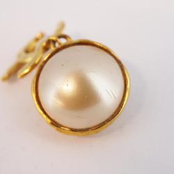 Chanel Earrings Coco Mark Fake Pearl GP Plated Gold 94A Women's