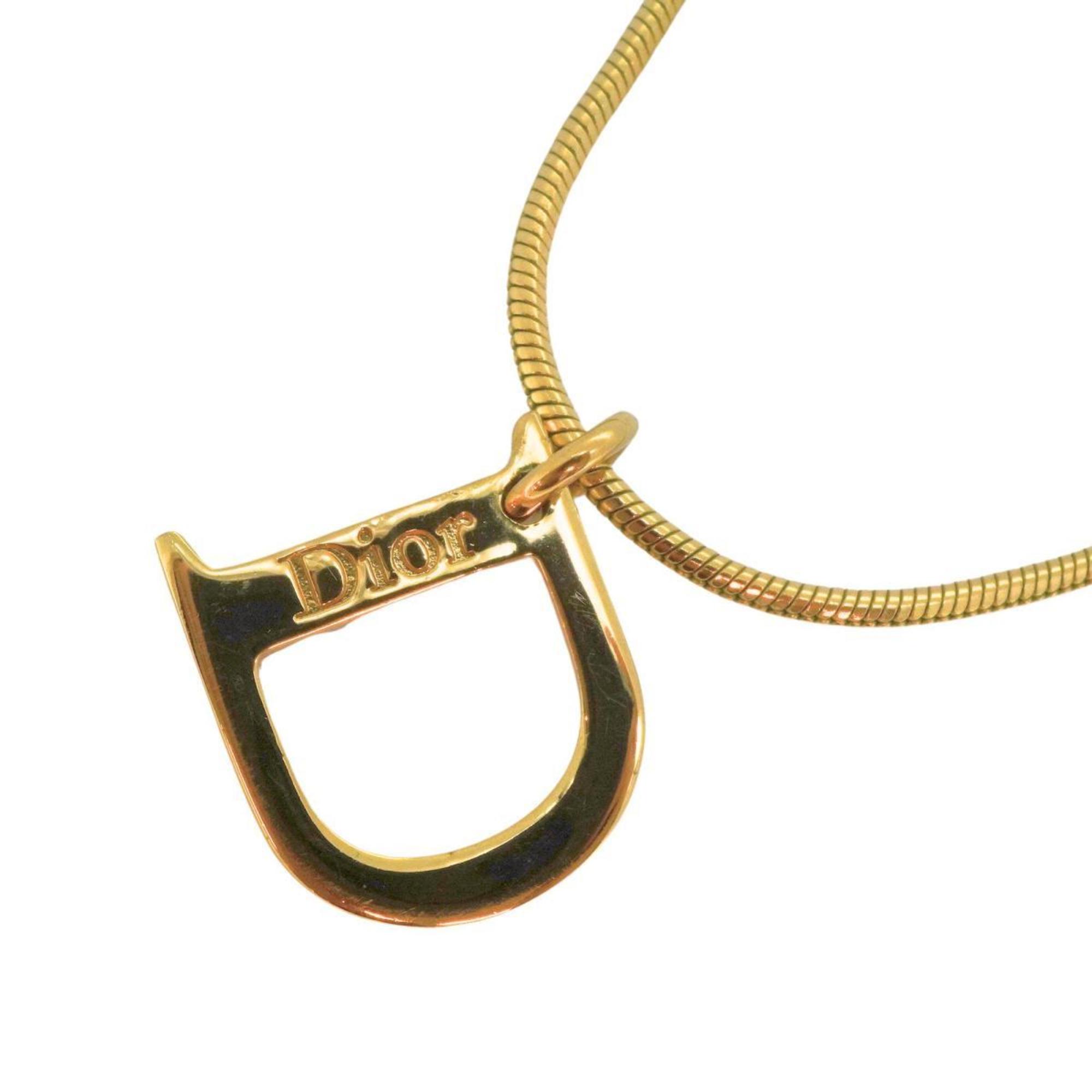 Christian Dior Necklace D GP Plated Gold Women's