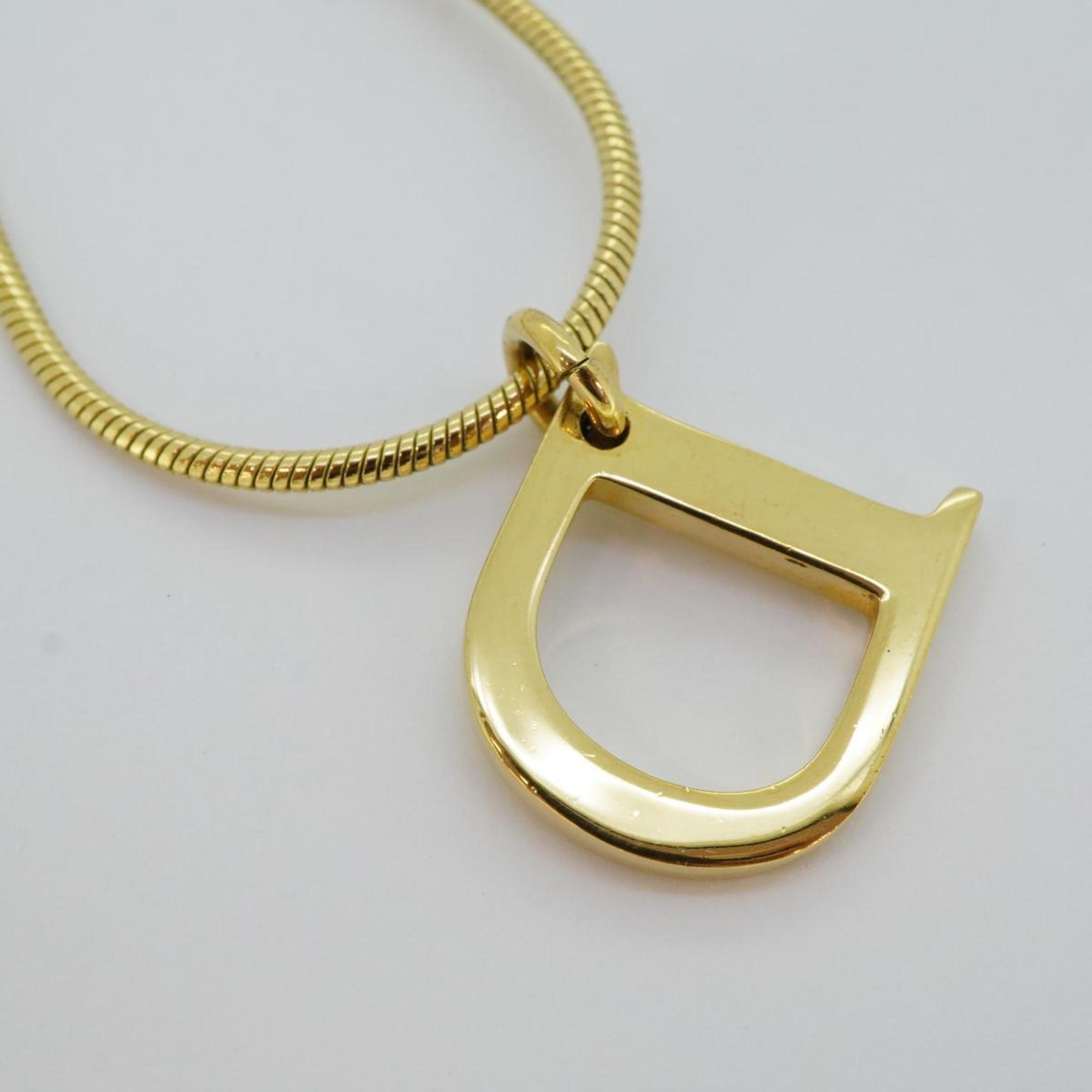 Christian Dior Necklace D GP Plated Gold Women's