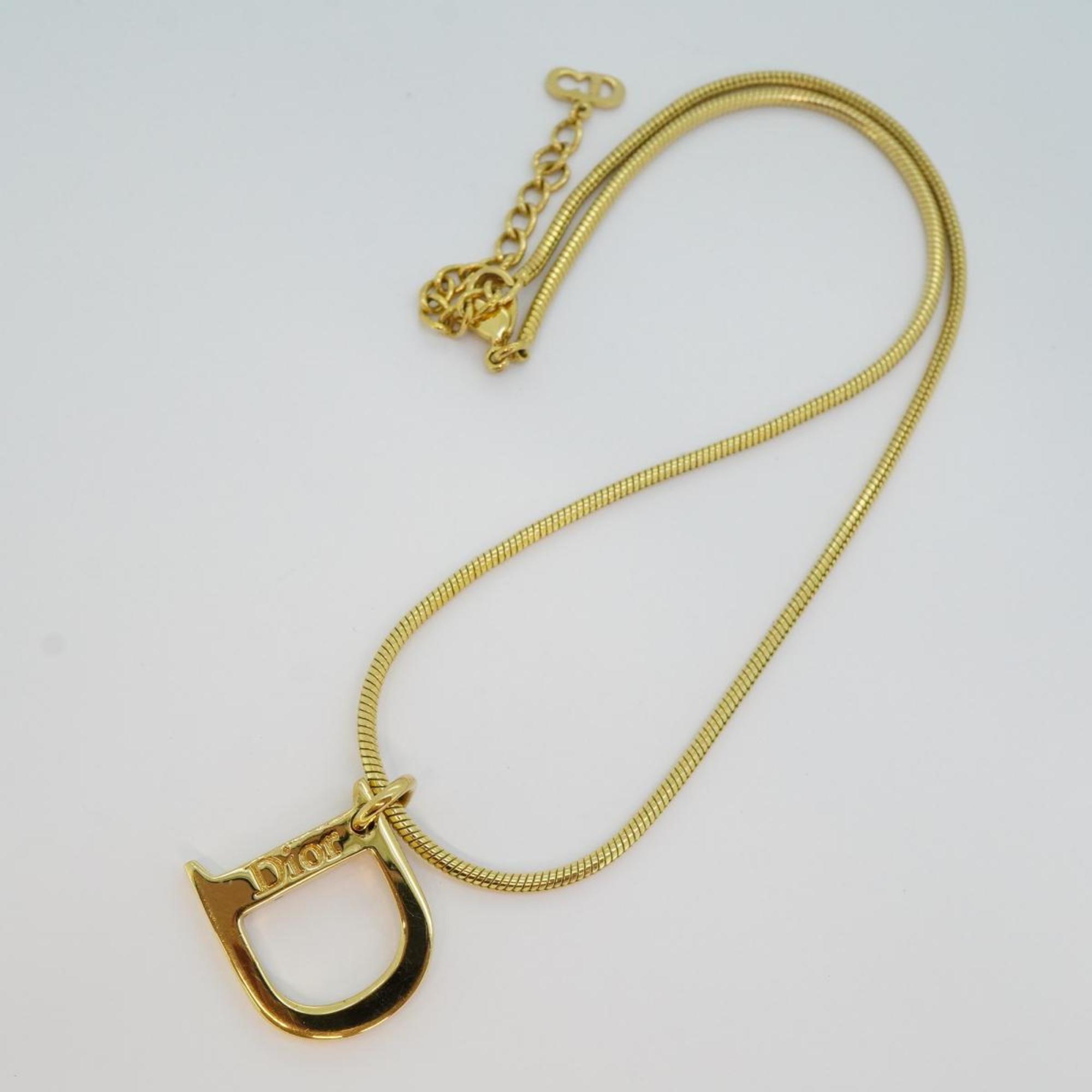 Christian Dior Necklace D GP Plated Gold Women's