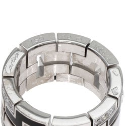 Cartier Dragon Padlock Diamond Enamel #48 Ring, 18K White Gold, Women's, CARTIER