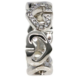 Cartier C Heart 1P Diamond #48 Ring, K18 White Gold, Women's CARTIER