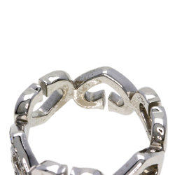 Cartier C Heart 1P Diamond #48 Ring, K18 White Gold, Women's CARTIER