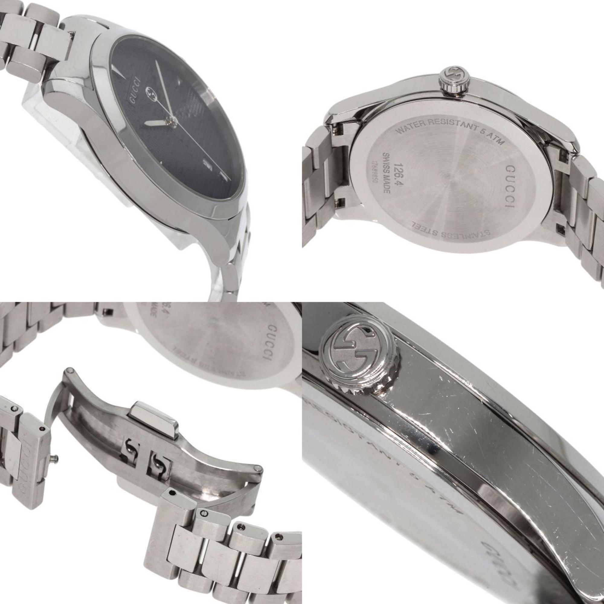 Gucci 126.4 G Timeless Watch Stainless Steel SS Boys GUCCI