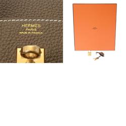 HERMES Hermes Birkin 25 Etoupe W Engraved (around 2024) Women's Togo Handbag