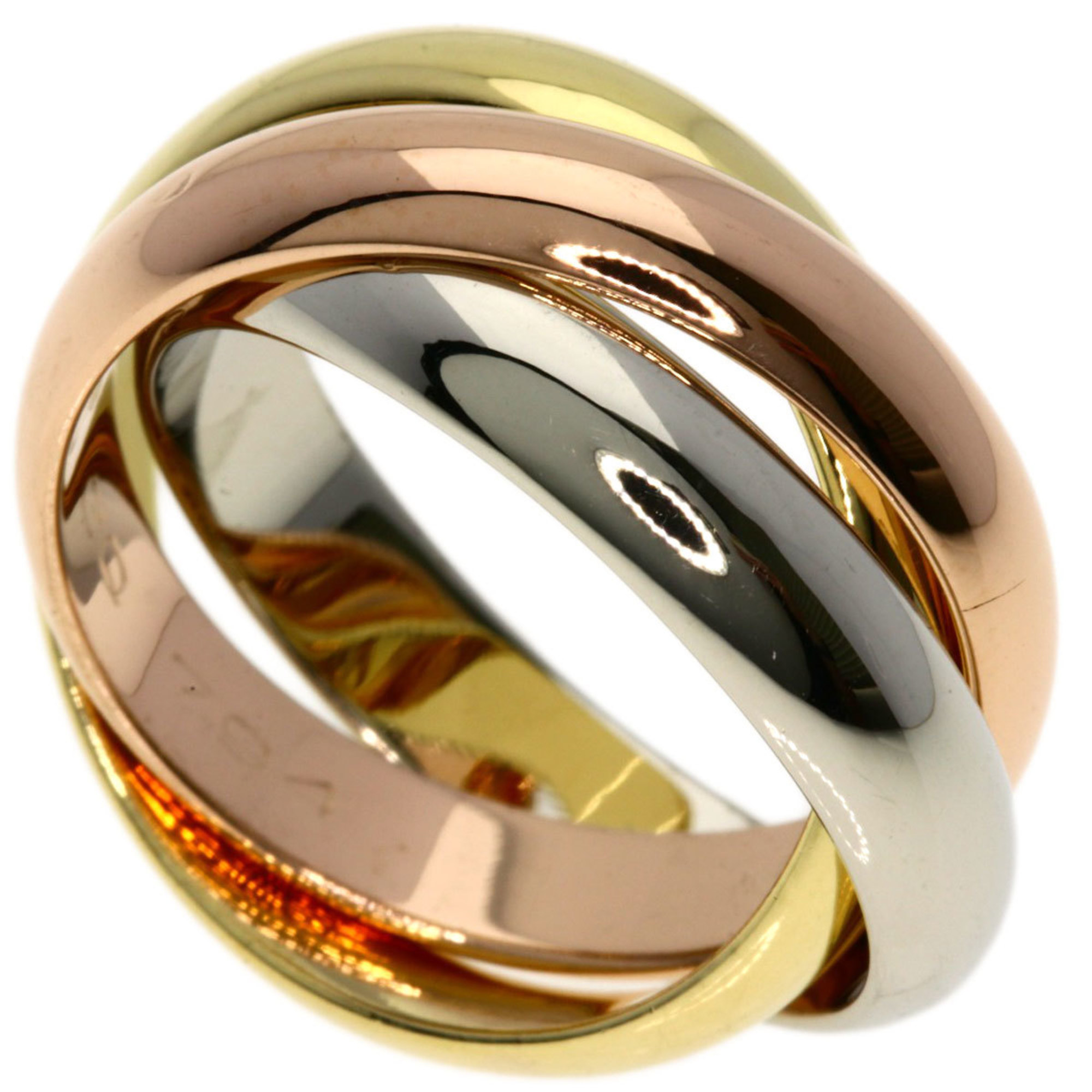 Cartier Trinity MM #49 Ring, K18 Yellow Gold, K18WG, K18PG, Women's, CARTIER