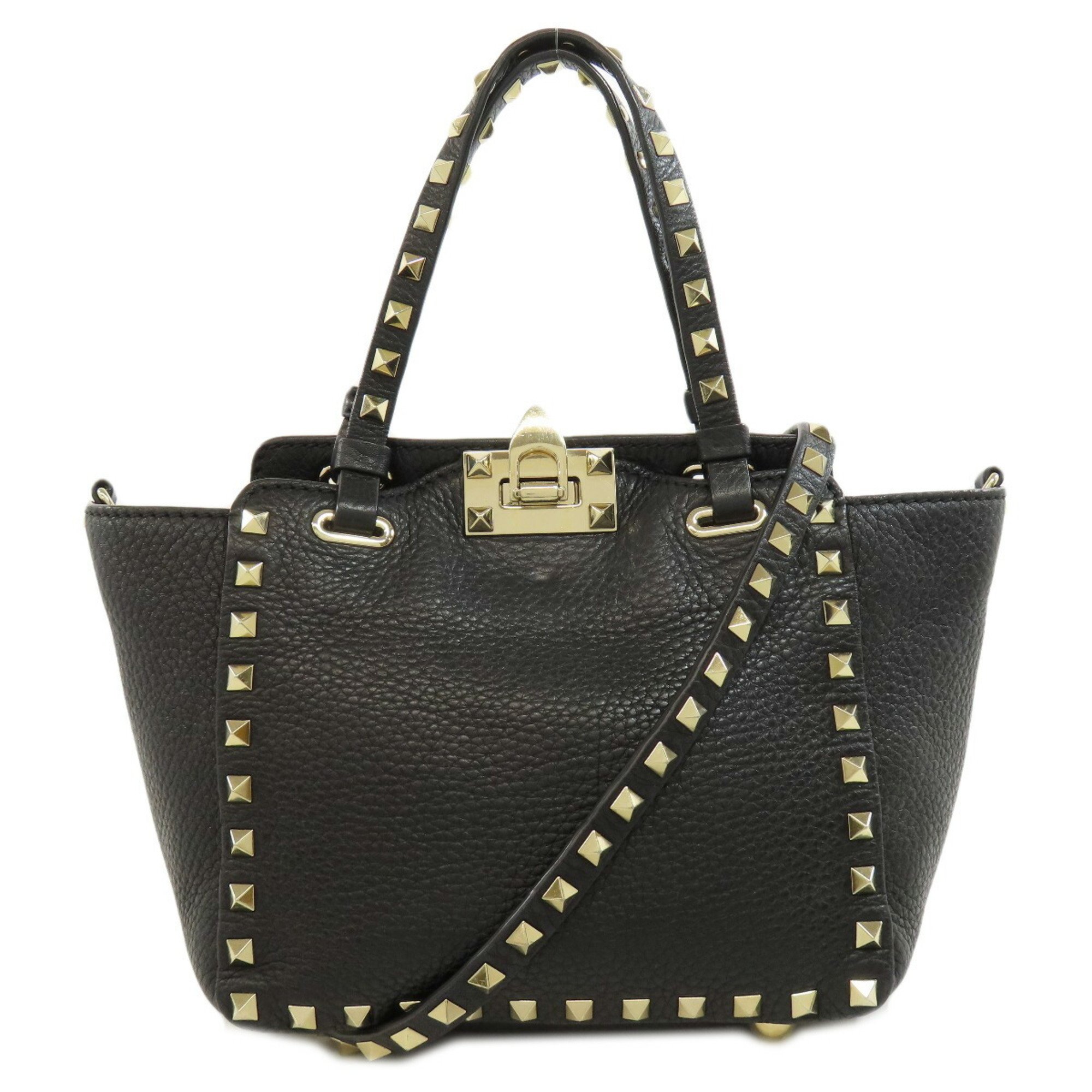 Valentino Studded Handbag Leather Women's VALENTINO