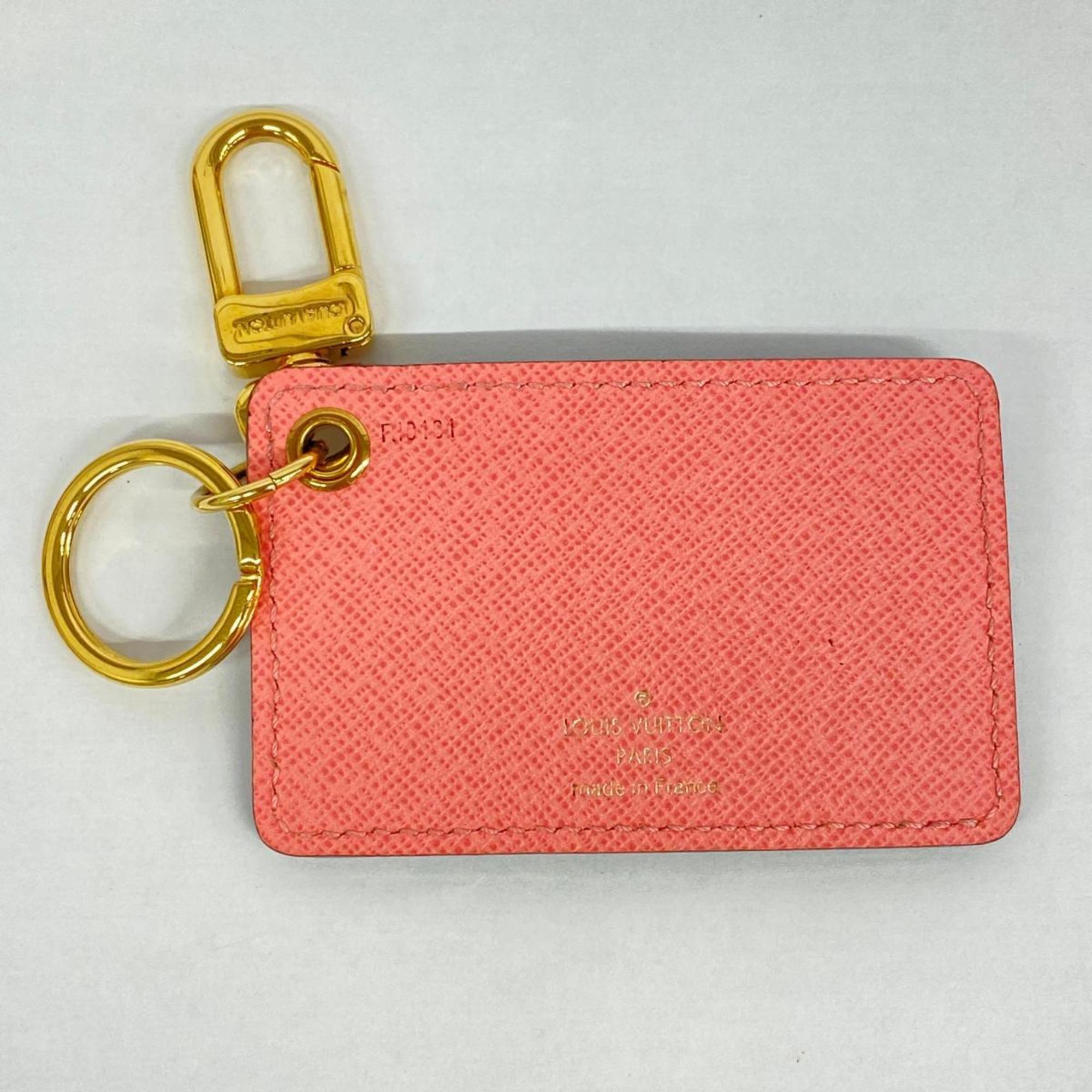 Louis Vuitton Keychain Monogram Portecle Illustre AY2182 Brown Pink Men's Women's