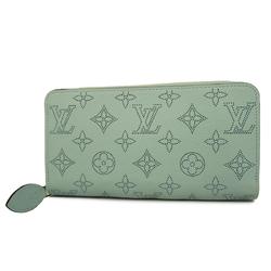 Louis Vuitton Long Wallet Mahina Zippy M82197 Light Blue Ladies