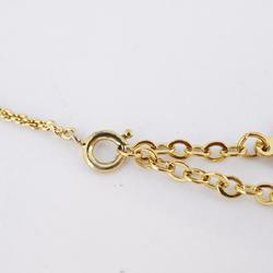 Christian Dior Necklace CD Circle GP Plated Gold Women's