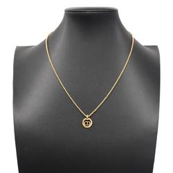 Christian Dior Necklace CD Circle GP Plated Gold Women's