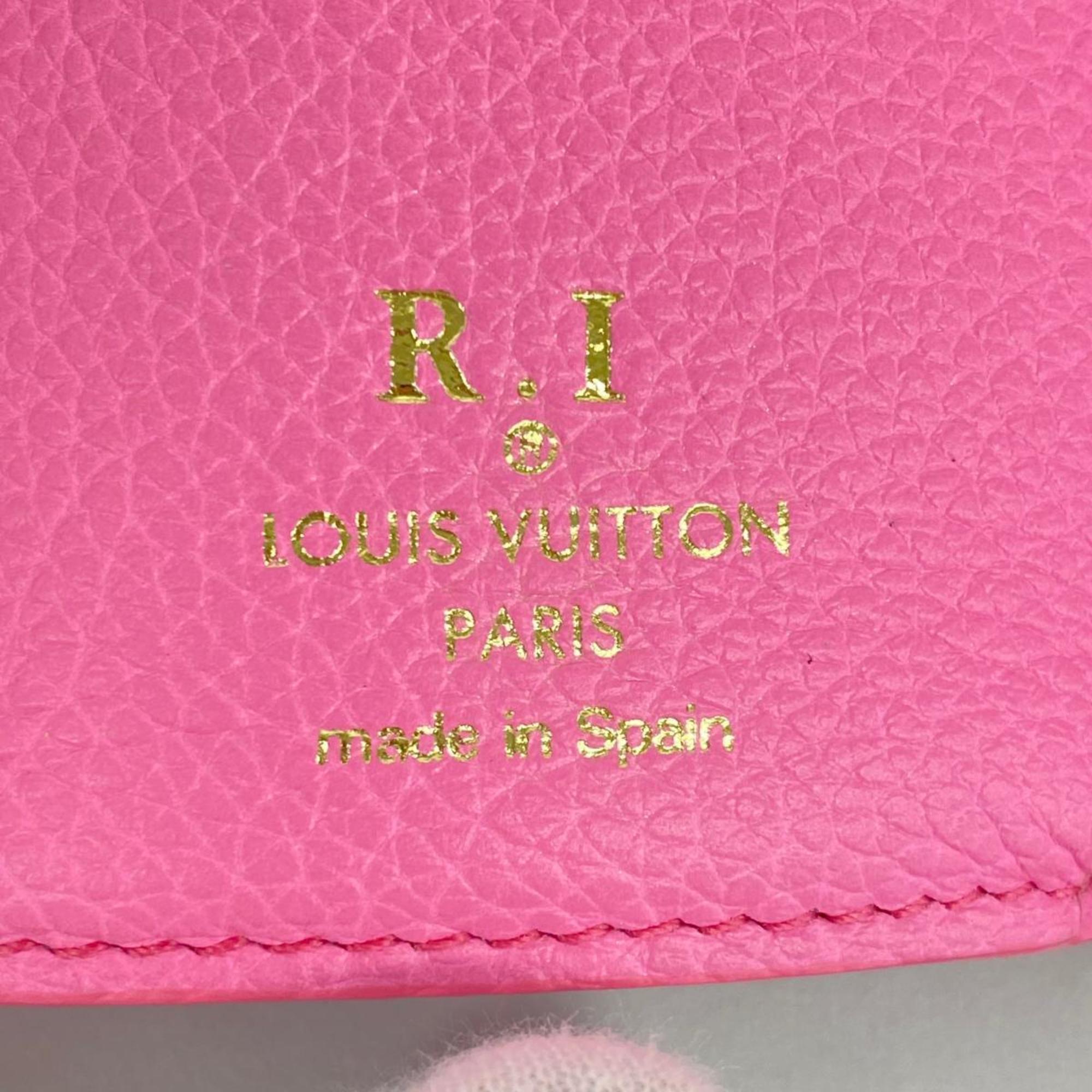 Louis Vuitton Tri-fold Wallet Lockme Portefeuille Lock M81147 Punch Pink Ladies