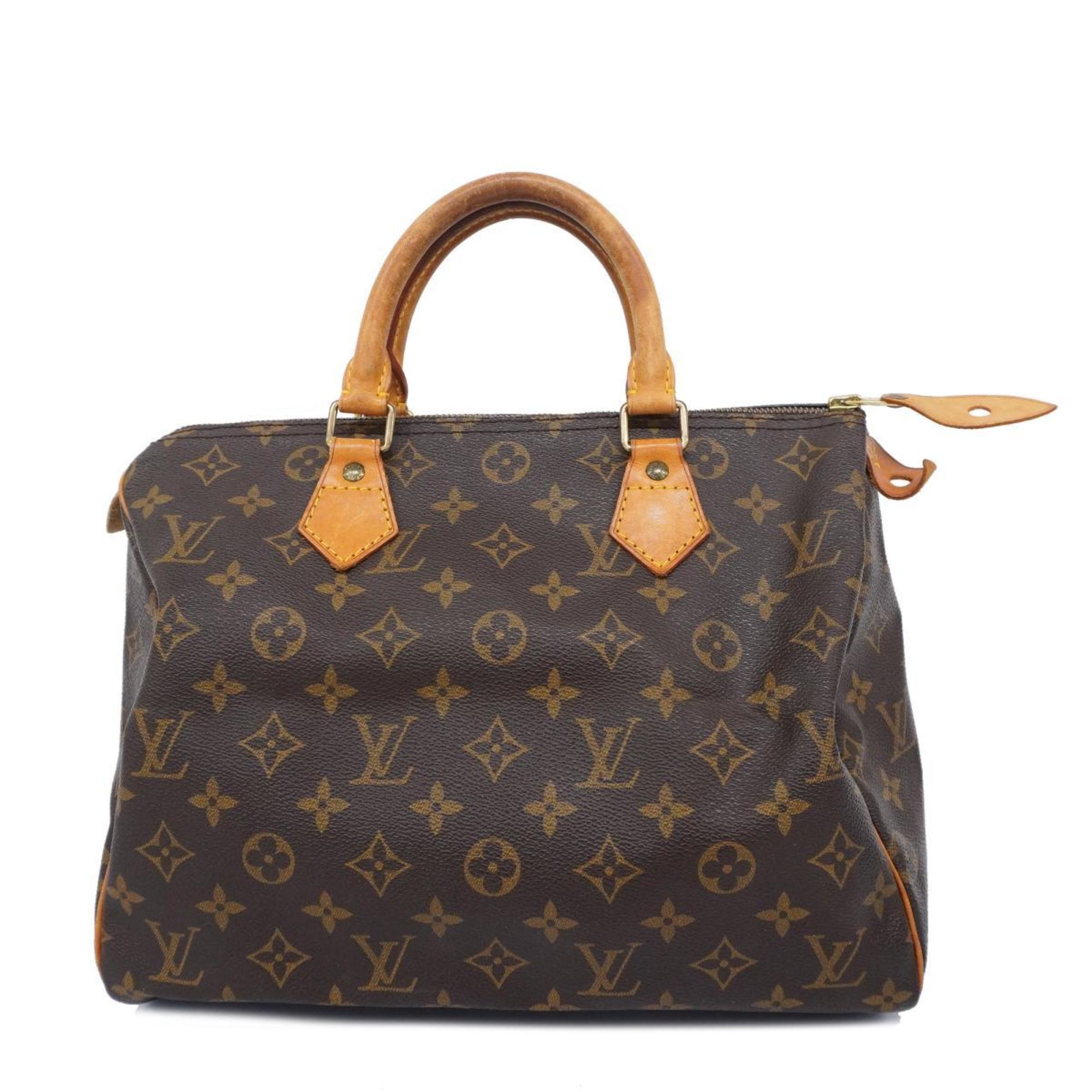 Louis Vuitton Handbag Monogram Speedy 30 M41108 Brown Ladies