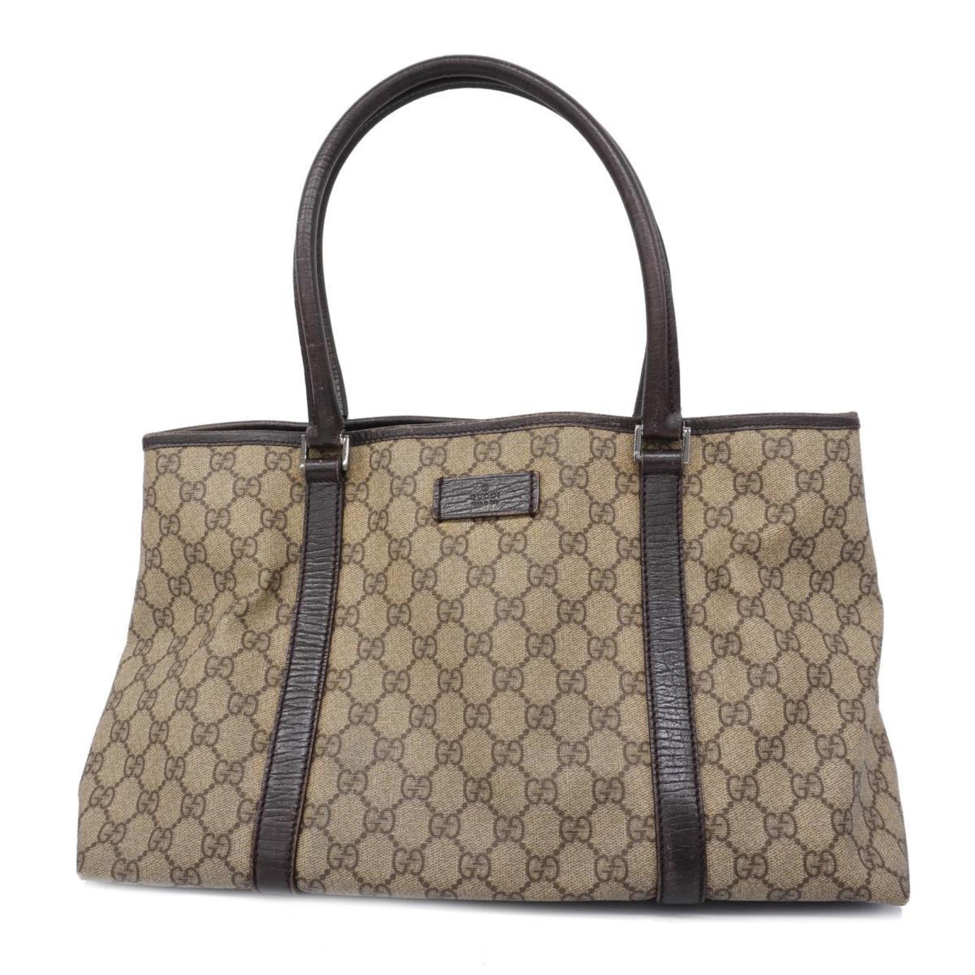 Gucci Tote Bag GG Supreme 114593 Brown Women's