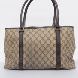 Gucci Tote Bag GG Supreme 114593 Brown Women's