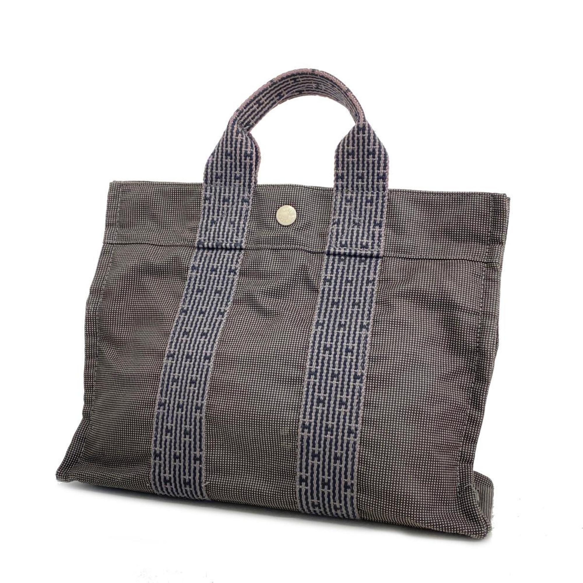 Hermes Tote Bag Air Line PM Canvas Grey Women's