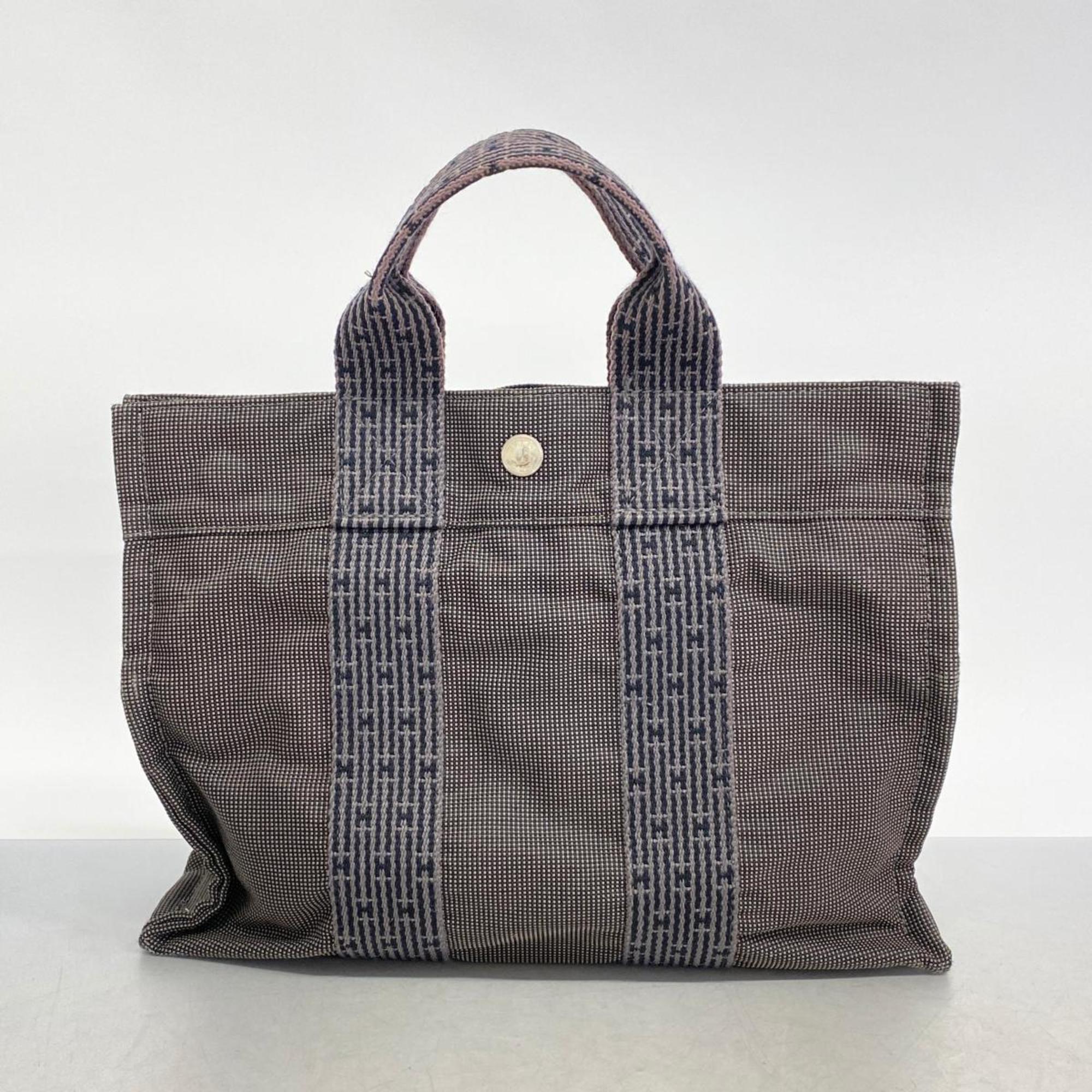 Hermes Tote Bag Air Line PM Canvas Grey Women's