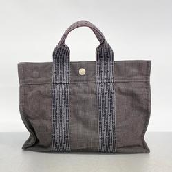 Hermes Tote Bag Air Line PM Canvas Grey Women's