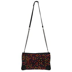 Christian Louboutin Women's Clutch Bag Shoulder 2way Leather Multi Studs Vivid Chain