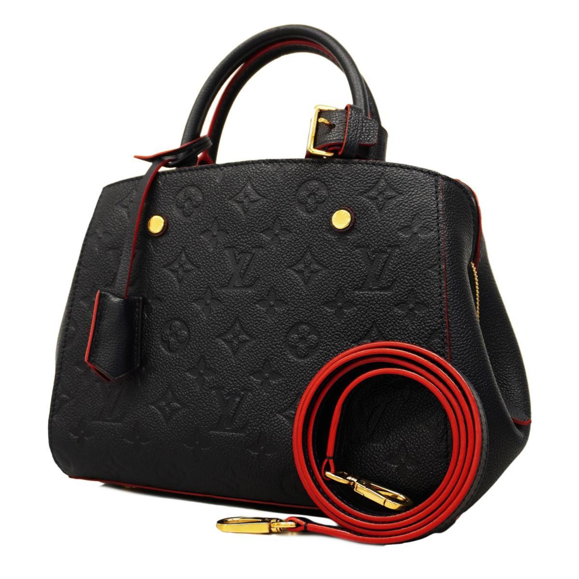 Louis Vuitton Handbag Monogram Empreinte Montaigne BB M42747 Marine Rouge Ladies