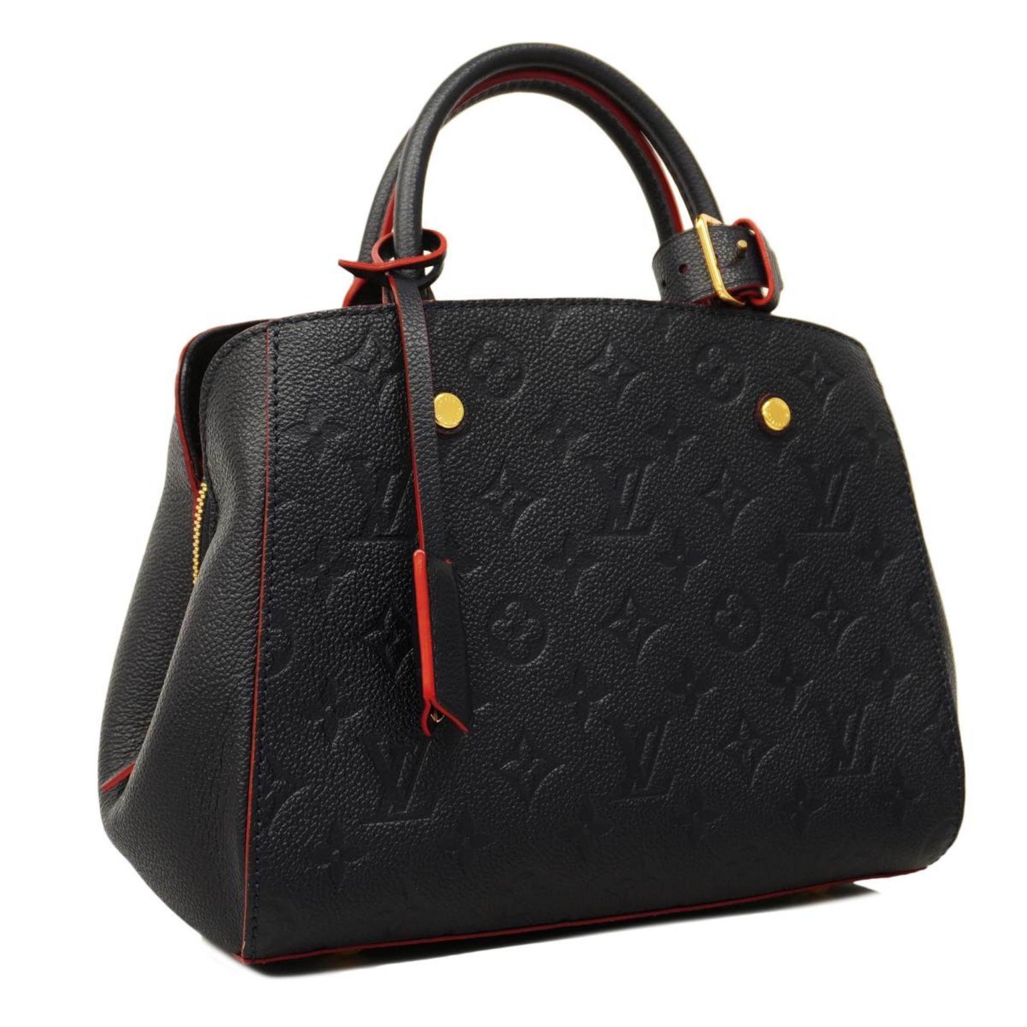 Louis Vuitton Handbag Monogram Empreinte Montaigne BB M42747 Marine Rouge Ladies