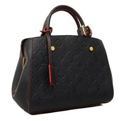 Louis Vuitton Handbag Monogram Empreinte Montaigne BB M42747 Marine Rouge Ladies