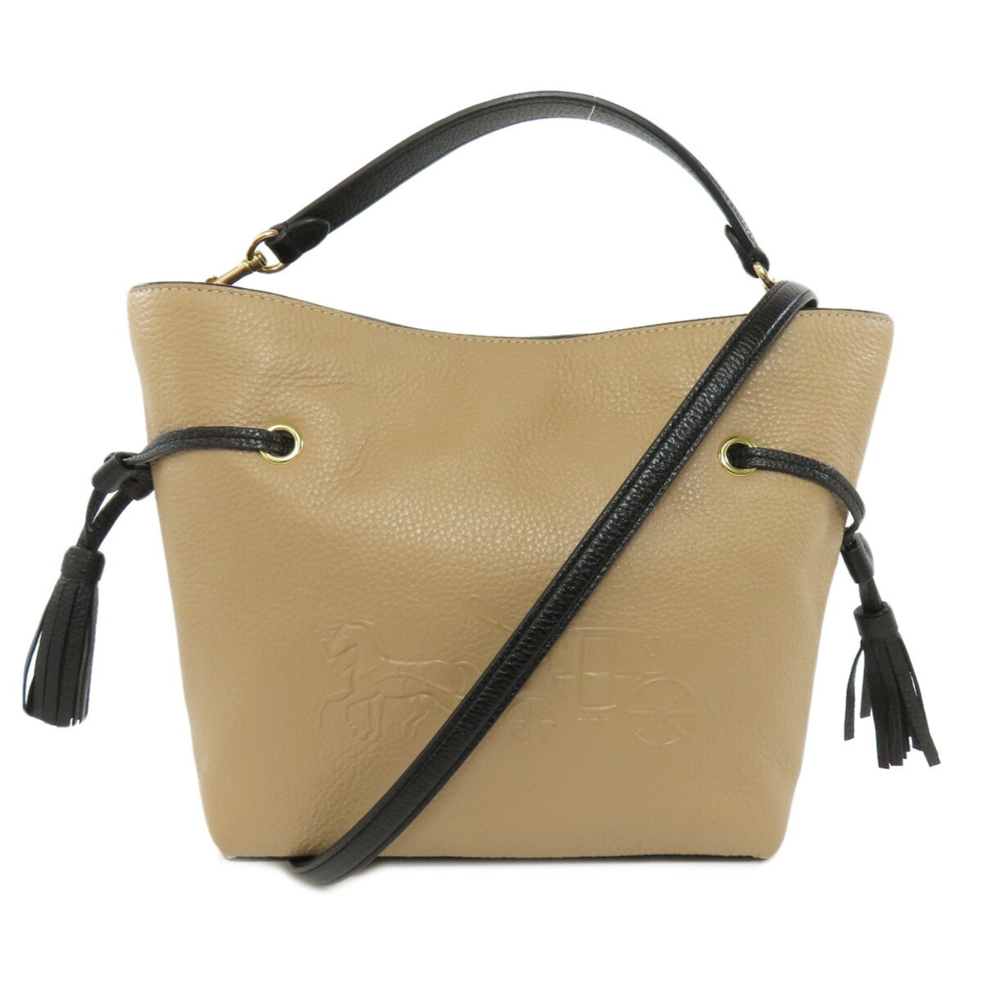 Coach CA164 Carry and Carriage Tote Bag Leather Women's COACH