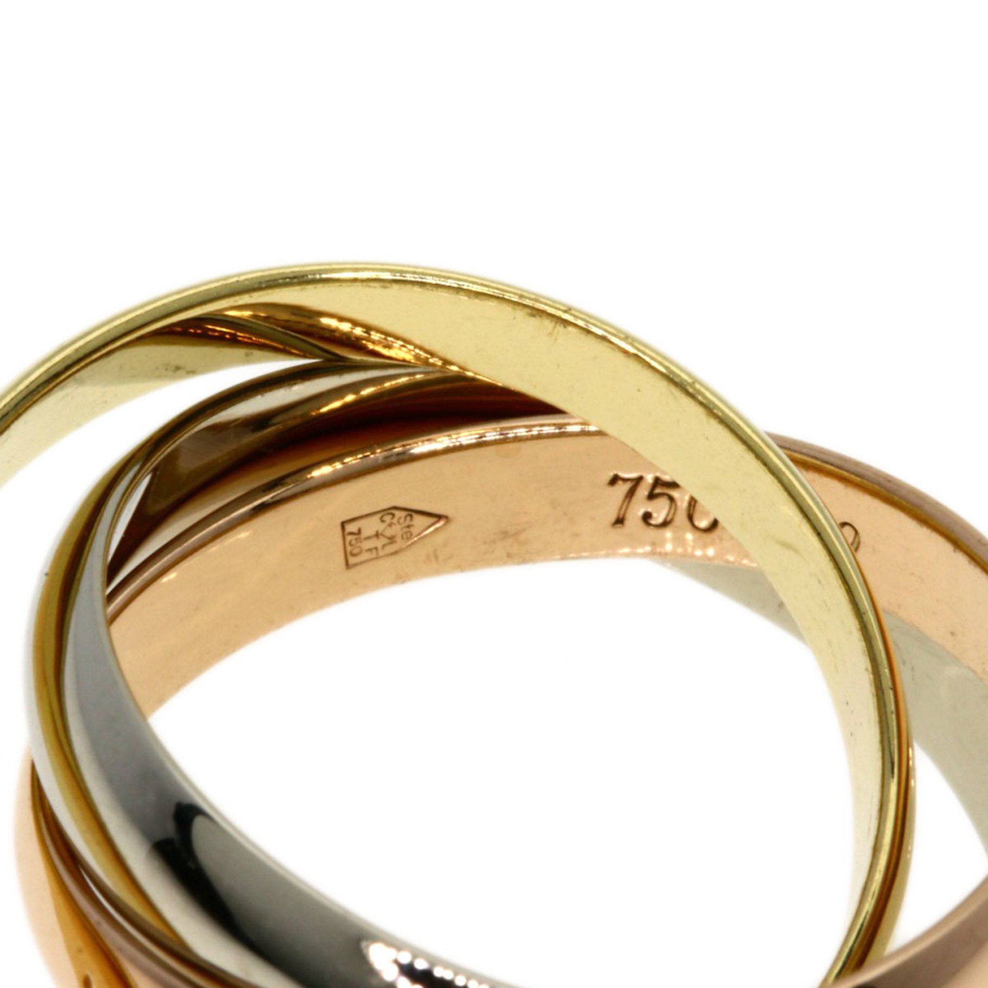 Cartier Trinity #49 Ring, K18 Yellow Gold, K18WG, K18PG, Women's, CARTIER