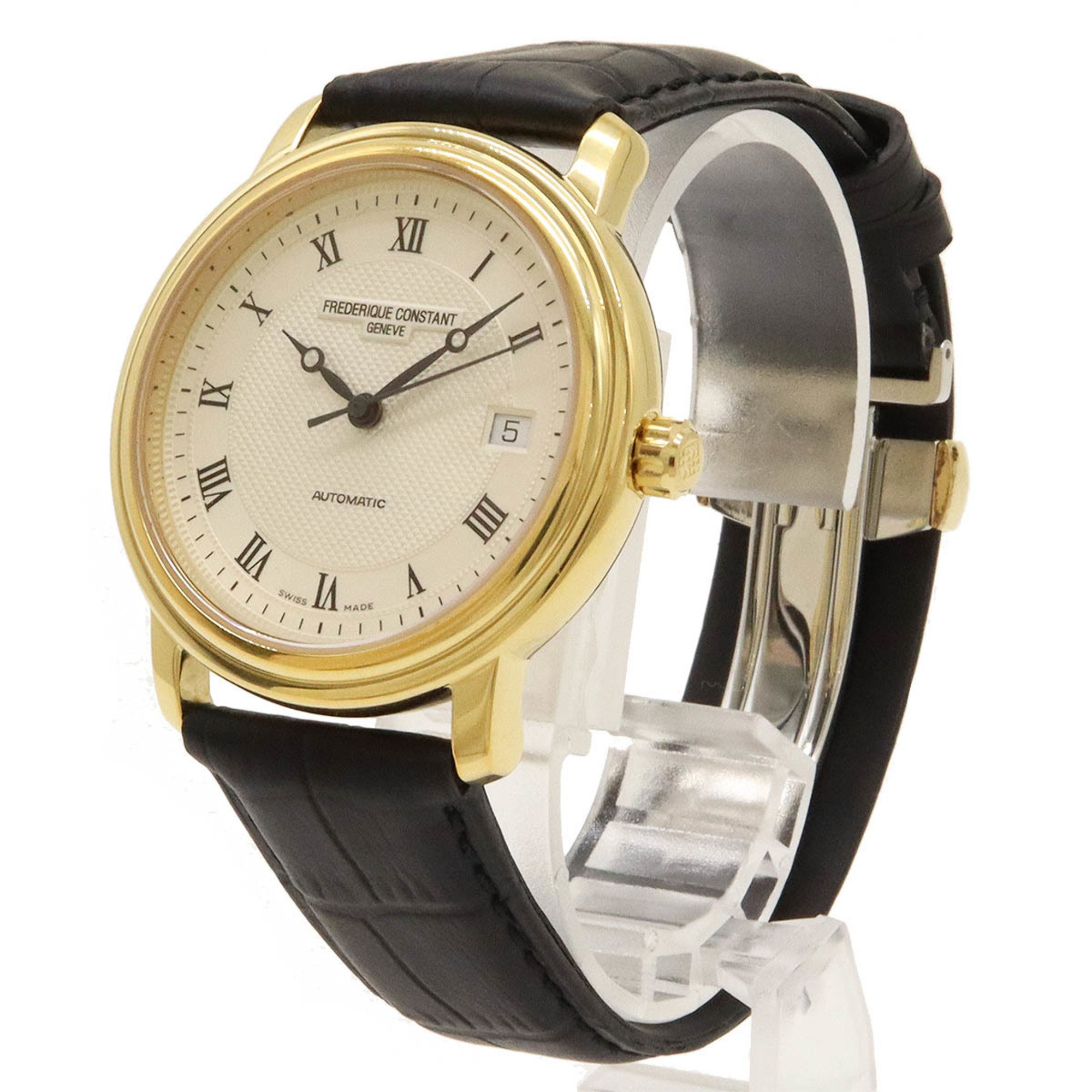 FREDERIQUE CONSTANT Classic Date See-through Back Silver Dial AT Automatic Wristwatch FC-303/310X3P5/6