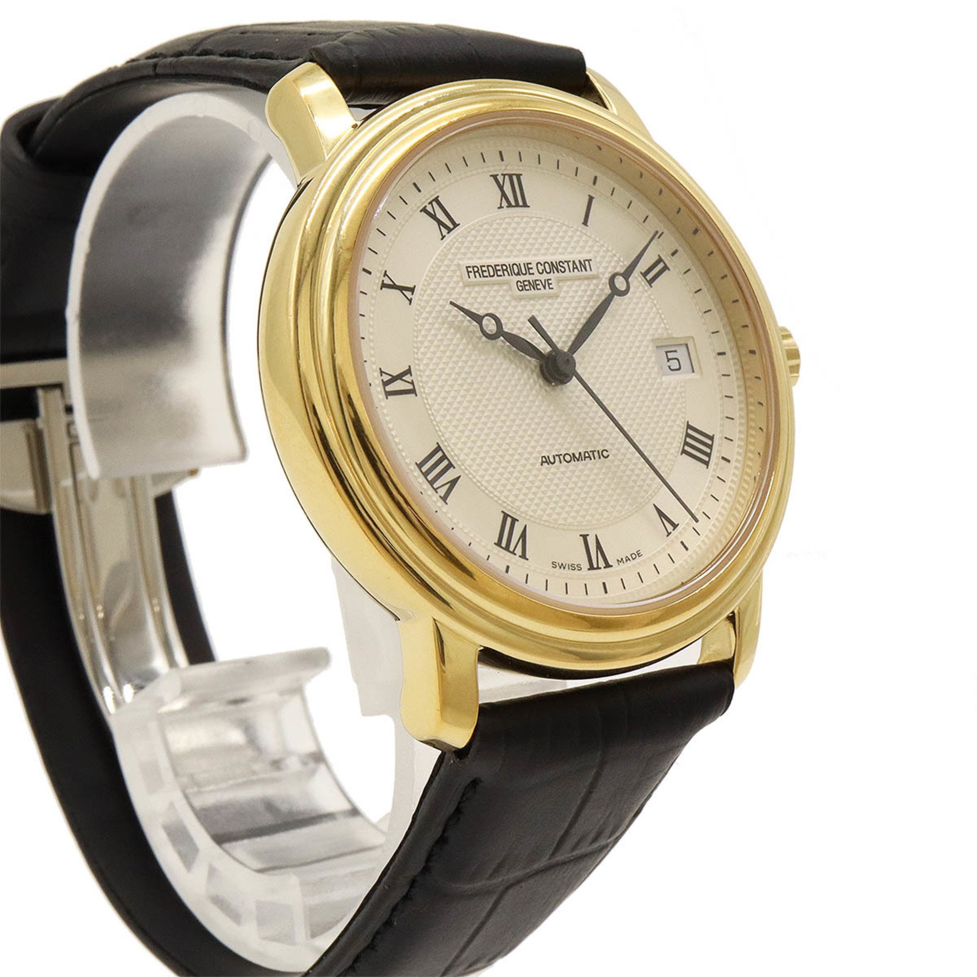 FREDERIQUE CONSTANT Classic Date See-through Back Silver Dial AT Automatic Wristwatch FC-303/310X3P5/6