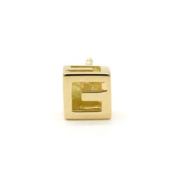 GUCCI G Cube Motif Earrings K18YG 750YG Yellow Gold One Side Only