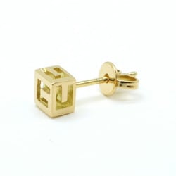 GUCCI G Cube Motif Earrings K18YG 750YG Yellow Gold One Side Only