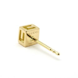 GUCCI G Cube Motif Earrings K18YG 750YG Yellow Gold One Side Only