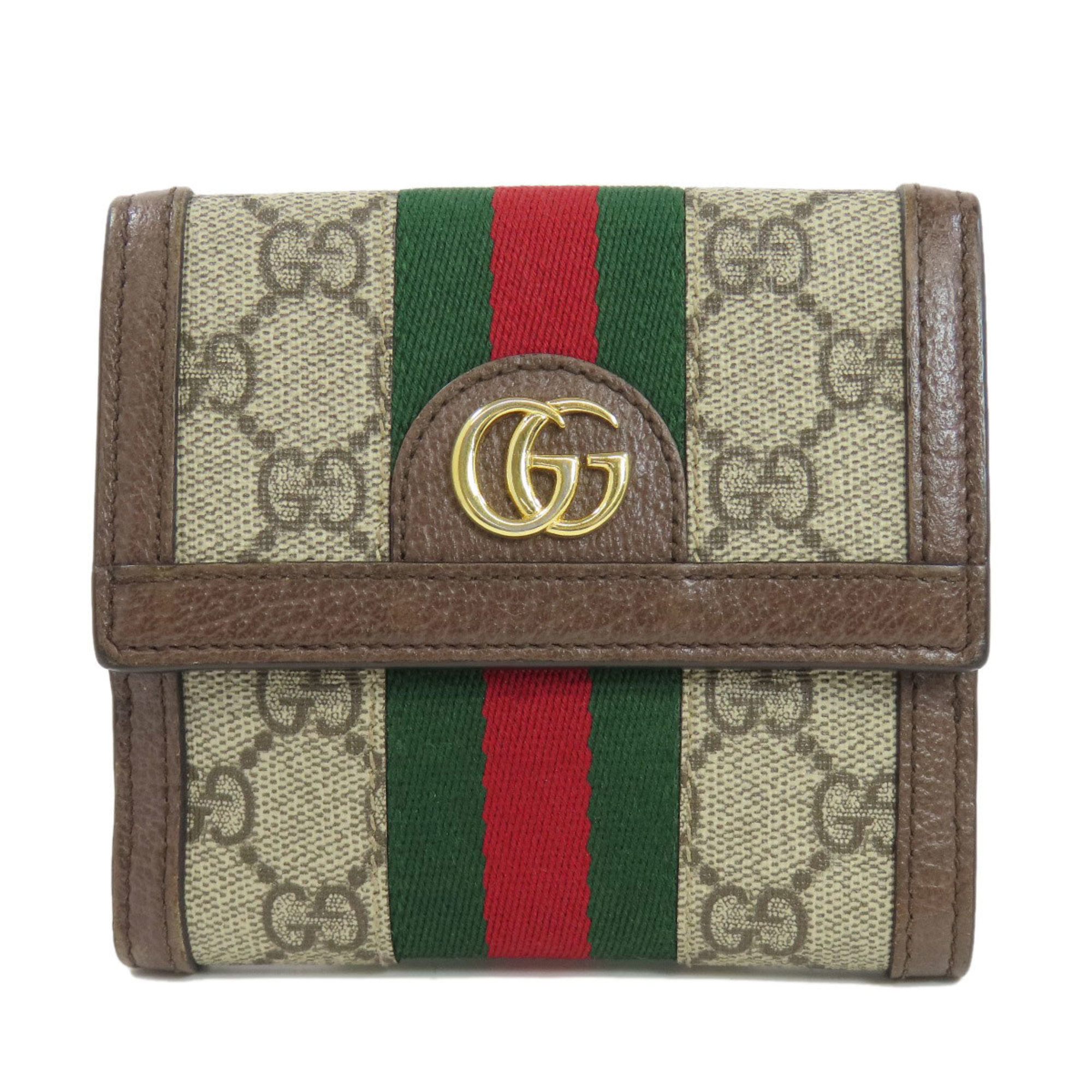 Gucci 523173 Ophidia GG French Flap Wallet Bi-fold Women's GUCCI